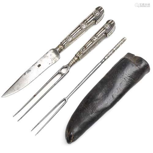 A Travel Cutlery Set Dated 1815