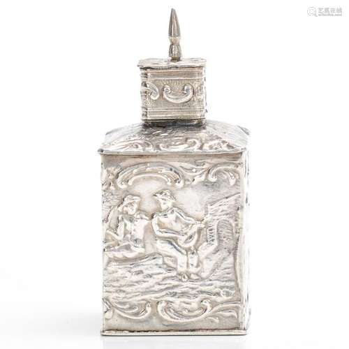 A 19th Century Silver Miniature Tea Caddy