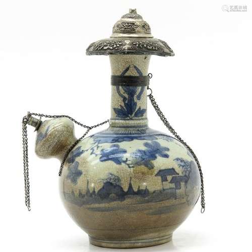 A Chinese Blue and White Kendi