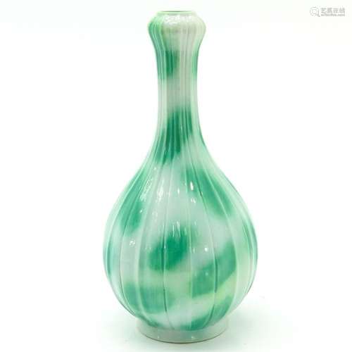 A Chinese Green and White Glazed Vase