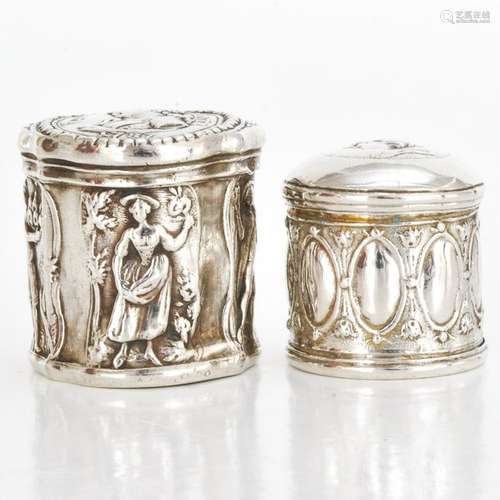 Two Silver Scent Boxes