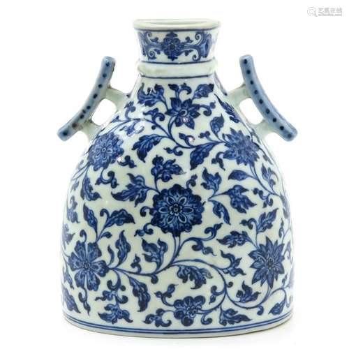 A Chinese Blue and White Wall Vase