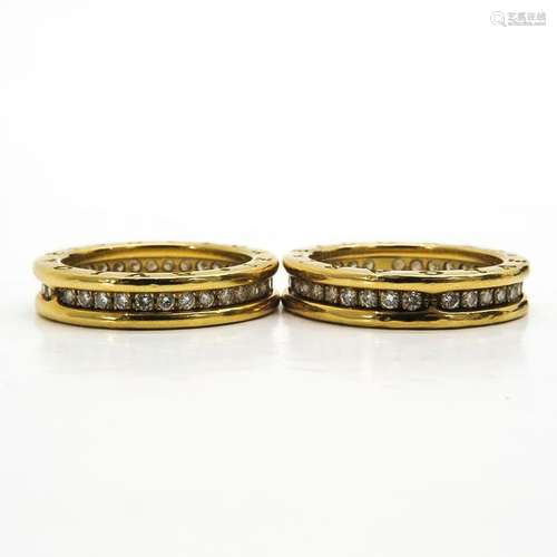 A Pair of Bvlgari 18KG Rings