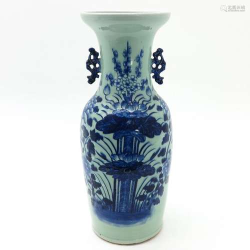 A Chinese Blue and White Celadon Vase