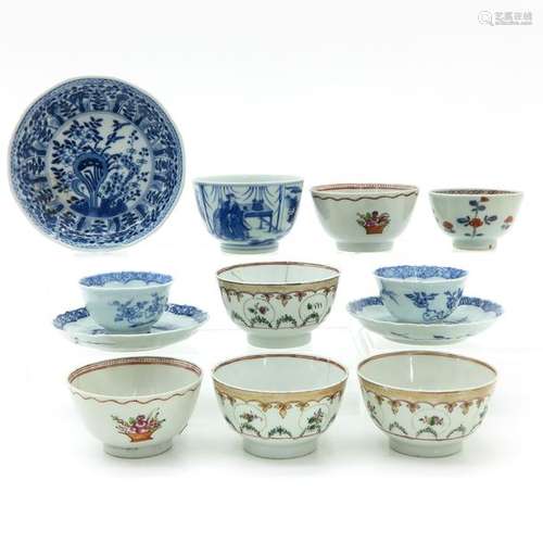 A Collection of Chinese Cups and Saucers