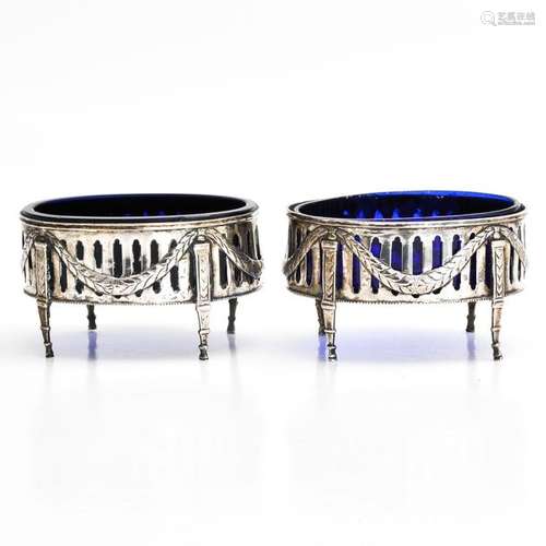 A Pair of Silver Salt Cellars