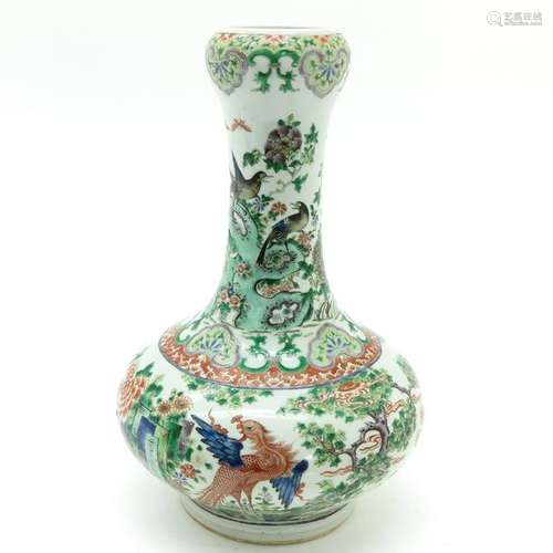 A Chinese Famille Verte Vase