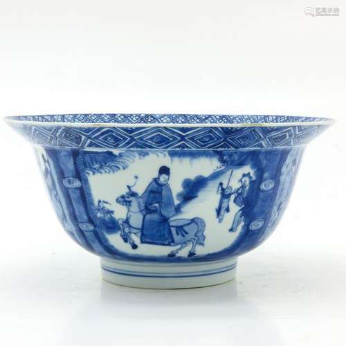 A Chinese Blue and White Flared Rim Bowl