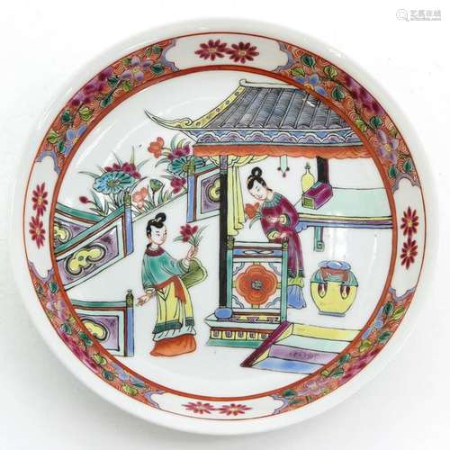 A Chinese Polychrome Dish