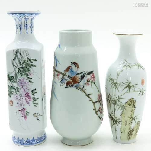 Three Chinese Vases