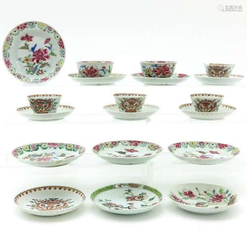 A Collection of Chinese Cups and Saucers