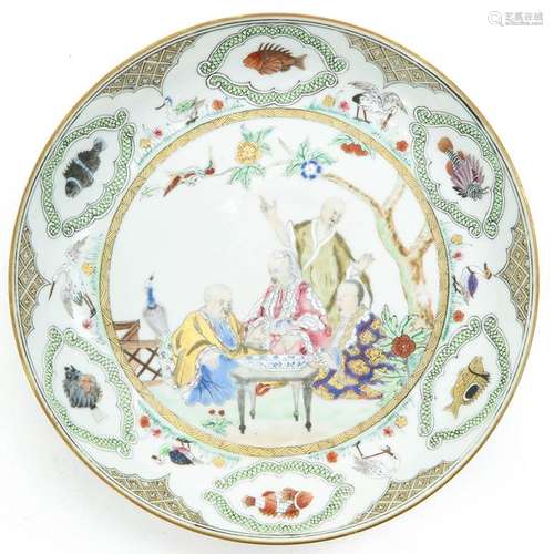 A Famille Rose Decor Pronk Plate