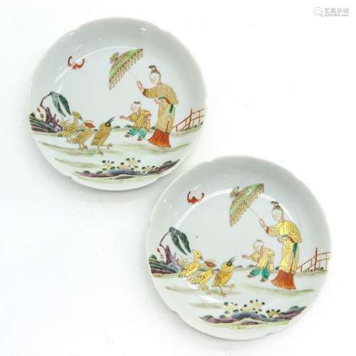 Two Chinese Polychrome Decor Plates