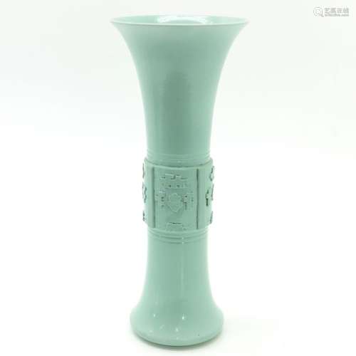 A Celadon Altar Vase