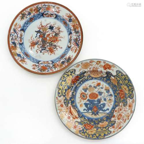 Two Polychrome Decor Plates