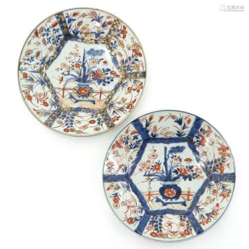 Two Polychrome Decor Plates