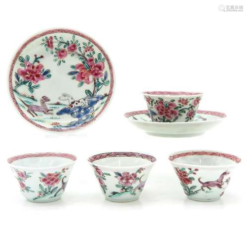 A Collection of Chinese Cups and Saucers