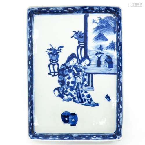 A Chinese Blue and White Tray