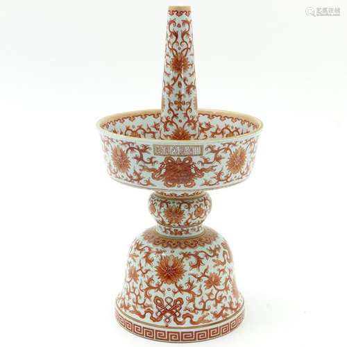 A Chinese Altar Candlestick