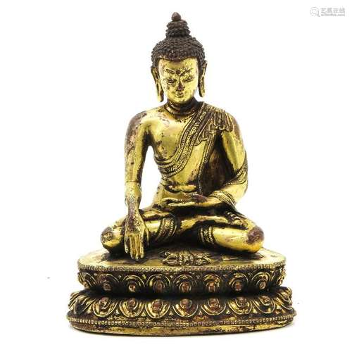 A Gilt Bronze Buddha Sculpture