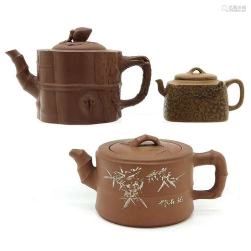 Three Yixing Teapots