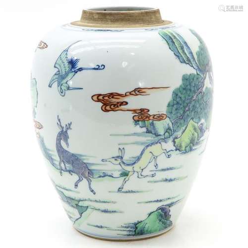 A Chinese Famille Verte Jar