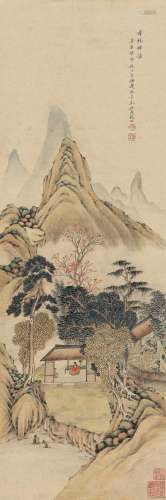 钱杜（1764～1845） 1843年作 香林禅诵 镜心 设色纸本