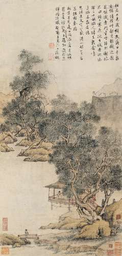 文徵明（1470～1559） 1513年作 游吴氏东庄图 立轴 设色纸本