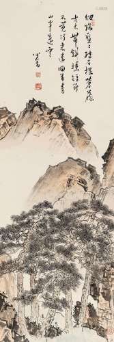 溥儒（1896～1963） 苍藤古木 立轴 设色纸本