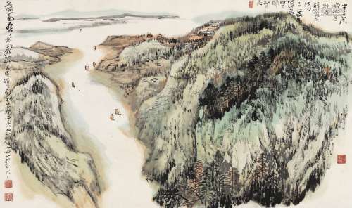 何海霞（1908～1998） 1984年作 天开图画 镜心 设色纸本