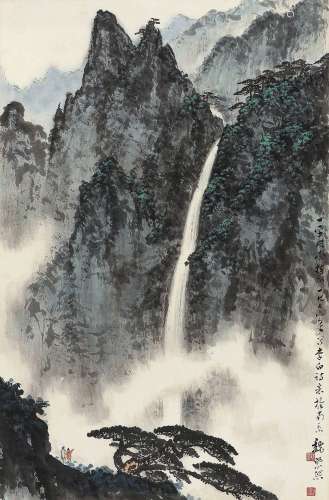 魏紫熙（1915～2002） 1976年作 李白诗意图 立轴 设色纸本