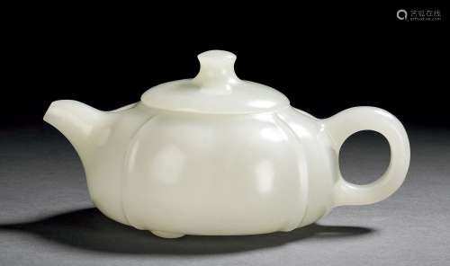 现代 白玉茶壶