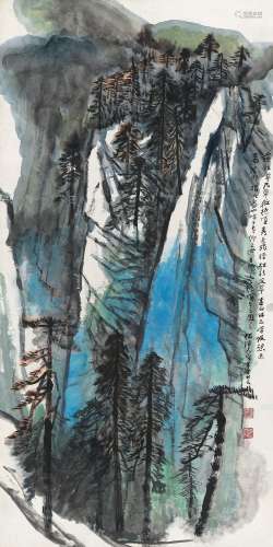 何海霞（1908～1998） 1983年作 落雁峰 镜心 设色纸本