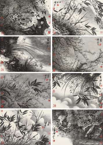 陈平（b.1960） 2006年作 花卉册页 册页 水墨纸本