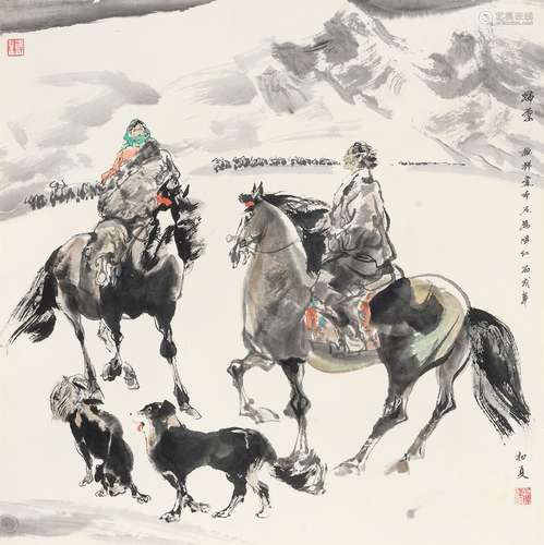 尼玛泽仁（b.1944） 2006年作 瑞雪 镜心 设色纸本