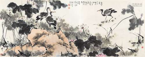 康宁（b.1937） 2006年作 白鹭秋寒图 镜心 设色纸本