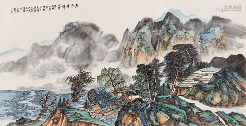 石景瑞（b.1979） 层峦叠嶂 镜心 设色纸本