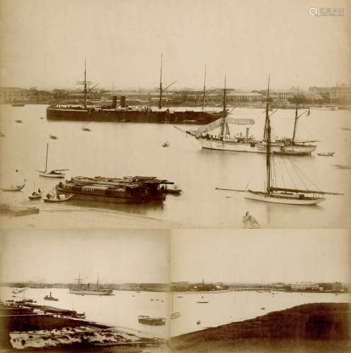 上海外滩（1885年公泰照相馆摄影，3枚）