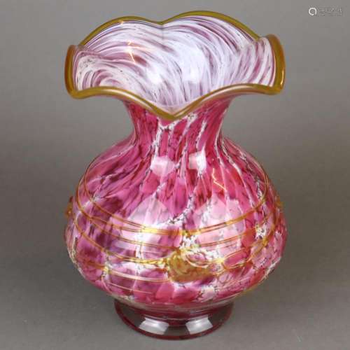 Designer Vase Regenhütte - farbloses Glas mit Farb…
