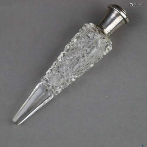 Glas-Flakon - farbloser Kristallglaskorpus, konisc…