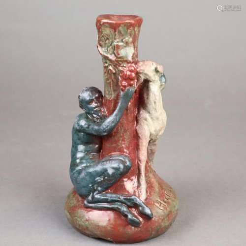 Künstler-Keramikvase - um 1900, Entwurf: Hector Le…