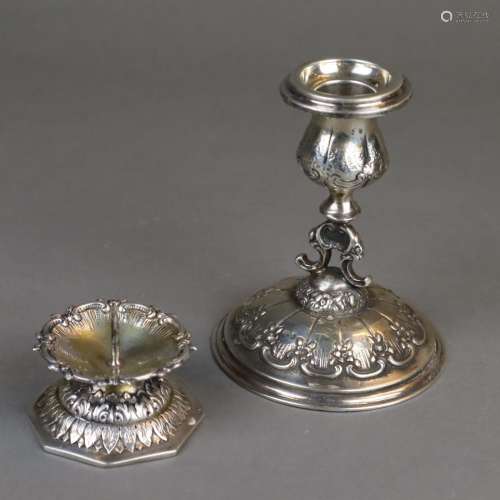 Zwei Kerzenhalter - 800er Silber, 1x kleiner Kerze…