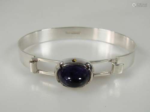 Designerarmreif mit Amethyst - Finnland, 1970er Ja…