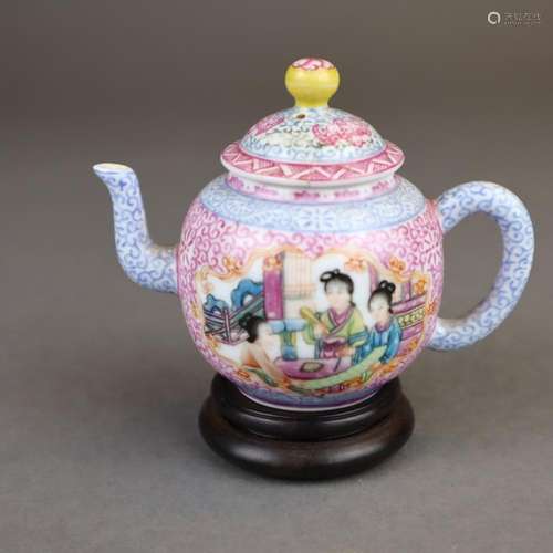 An Enameled Teapot Water-Dropper - China, Republic…