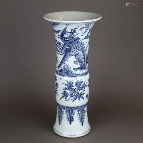 „Gu“-Vase - China, ausgehende Qing-Dynastie, Porze…