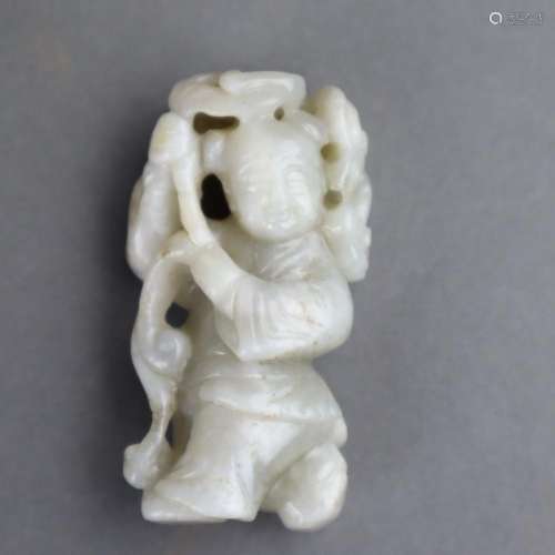 Ming Jade Carving - China, Ming dynasty, dark whit…