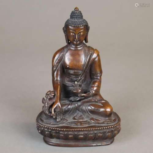 Der Medizin-Buddha Bhaisajyaguru - China, Kupferbr…