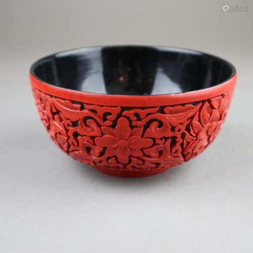 Lacquer bowl - China 20th century, round shape on …