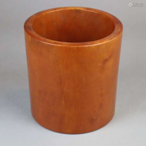 Brush holder - China, lacquered wood, cylinder sha…
