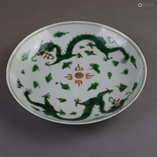 Small dragon bowl - China, porcelain painted in po…